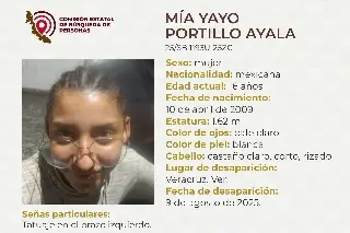 Imagen Menor de edad desaparece en el puerto de Veracruz; aquí sus características 