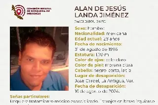 Imagen Desaparece joven en La Antigua, Veracruz; aquí sus características 