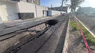 Imagen Mega socavón en Costa de Oro, en Boca del Río