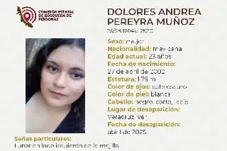 Imagen Desaparece joven mujer en el puerto de Veracruz; estas son sus características 