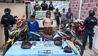 Imagen Caen 6 con drogas y vehículos en San Andrés Tuxtla, entre ellos un menor