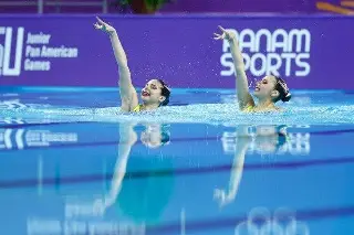 Imagen Mexicanas ganan oro en los duetos de Natación Artística en Panamericanos