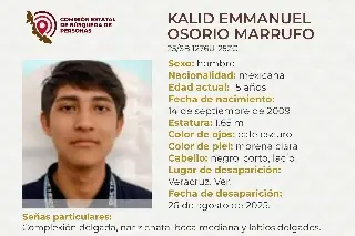Imagen Desaparece menor de edad en el puerto de Veracruz; tiene nariz chata 