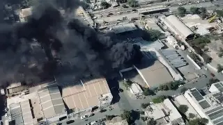 Imagen Fuerte incendio en bodega de Monterrey moviliza a Bomberos