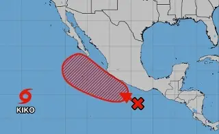 Imagen Se forma la tormenta la tropical Kiko frente a costas del Pacífico mexicano