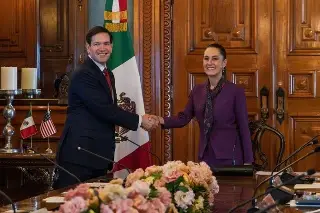 Imagen Secretario de Estado de EU Marco Rubio llega a Palacio Nacional