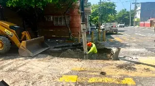 Imagen Cierre vial en calle Mina de Veracruz 