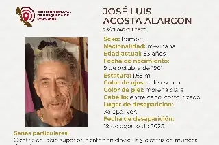 Imagen Adulto mayor desaparece en Xalapa, Veracruz; estas son sus características 