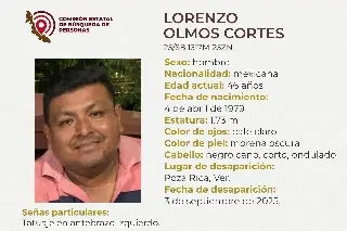 Imagen Desaparece hombre al norte de Veracruz; estas son sus características 