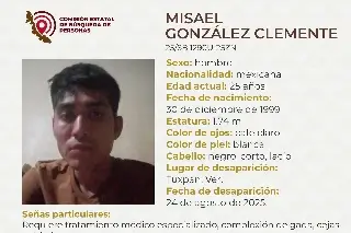 Imagen Él es Misael, tiene 25 años y desapareció al norte de Veracruz