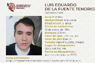 Imagen Joven desaparece en Boca del Río; estas son sus características 