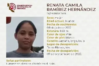 Imagen Menor de edad desaparece en Tierra Blanca, Veracruz; estas son sus características