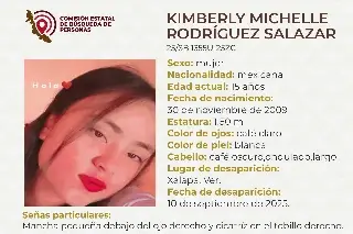 Imagen Menor de edad desaparece en Xalapa, Veracruz; aquí sus características 