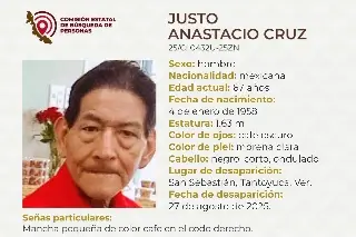 Imagen Hombre de la tercera edad desaparece al norte de Veracruz 