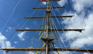 Imagen Buque Escuela 'Cuauhtémoc' regresa a Nueva York tras pruebas de aceptación en el mar