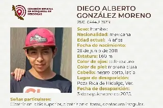 Imagen Menor de edad desaparece al norte de Veracruz; estas son sus características 