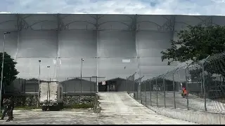 Imagen Así luce el Pirata Fuente previo al concierto de Shakira