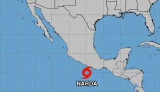 Imagen Se forma la tormenta tropical Narda frente a costas del Pacífico mexicano