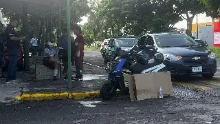Imagen Choque entre moto y auto deja una joven lesionada, en Veracruz