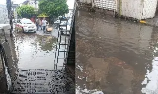 Imagen Vuelve a inundarse zona de mercados con aguas negras