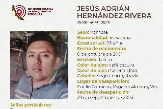 Imagen Joven desaparece al norte de Veracruz; conoce sus características 