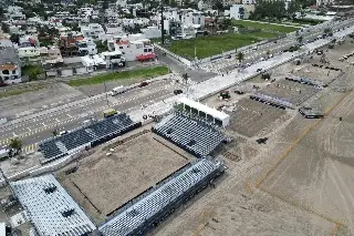 Imagen Instalan estadio en la playa para Torneo Mundial de Voleibol en Boca del Río 
