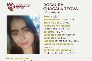 Imagen Joven mujer desaparece al sur de Veracruz; estas son sus características 