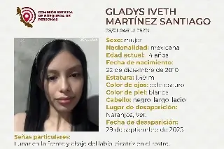 Imagen Piden apoyo para localizar a menor de edad desaparecida al norte de Veracruz 