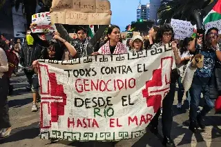 Imagen Marchan en CDMX tras detención de mexicanos en Flotilla Global Sumud