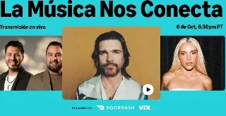 Imagen Juanes, Banda MS, Bacilos y Elena Rose se unen en concierto en vivo para todo el mundo