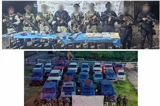 Imagen Aseguran droga, armas de fuego y camionetas blindadas en Tierra Blanca, Veracruz