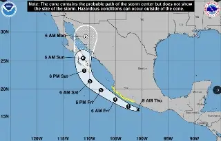 Se intensifica depresión Diecisiete-E a tormenta tropical Raymond