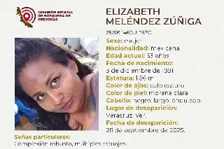 Imagen Piden apoyo para localizar a joven mujer desaparecida en el puerto de Veracruz 