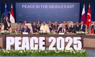 Trump firma acuerdo de paz para la Franja de Gaza