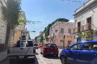 Imagen Caos vial en centro de Veracruz