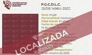 Localizan a mujer reportada como desaparecida en Boca del Río, Veracruz