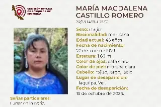 Imagen Piden ayuda para localizar a mujer en zona central de Veracruz 