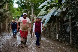 Imagen Sheinbaum recorre municipios afectados al norte de Veracruz, tras inundaciones