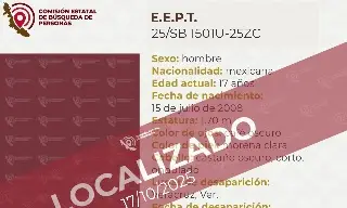Imagen Localizan a menor desaparecido en Veracruz