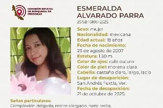 Piden apoyo para localizar a joven mujer desaparecida al sur de Veracruz 