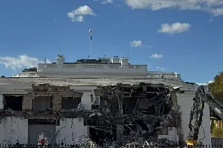 Inicia demolición del Ala Este de la Casa Blanca, para construir el salón de baile de Trump