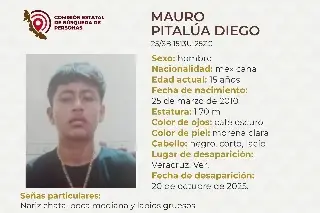 Imagen Menor de edad desaparece en el puerto de Veracruz; estas son sus características