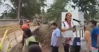 Así corrieron damnificados a alcaldesa de Álamo, Blanca Lilia Arrieta