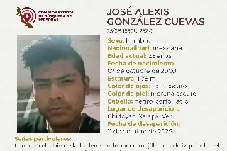 Imagen Piden apoyo para localizar a joven desaparecido en Xalapa, Veracruz