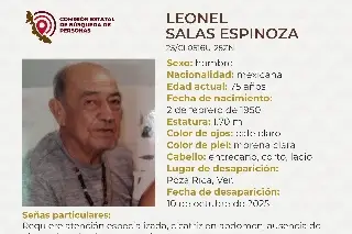 Desaparece adulto mayor al norte de Veracruz; estas son sus características 