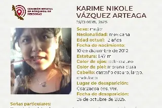 Menor de edad desaparece al sur de Veracruz; estas son sus características 