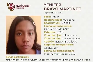 Imagen Desaparece menor de edad en Xalapa, Veracruz; estas son sus características 