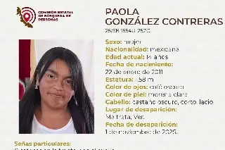 Imagen Piden apoyo para localizar a menor de edad desaparecida en Maltrata, Veracruz 