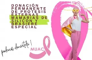 Imagen Donan prótesis mamarias para mujeres que padecieron cáncer en Veracruz