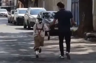 Así corre ChaBot del 8 en las calles y ¡'Come tacos'! (+Video)
